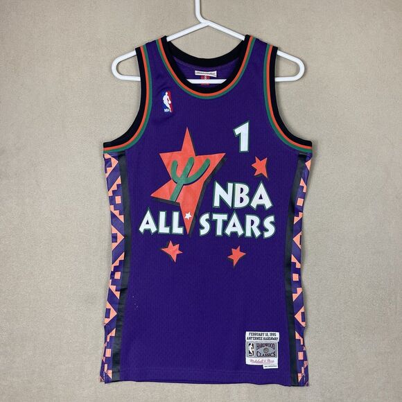 NBA Other - Mitchell&Ness NBA All‎ Stars Basketball Jersey Purple Hardway 1 February 1995